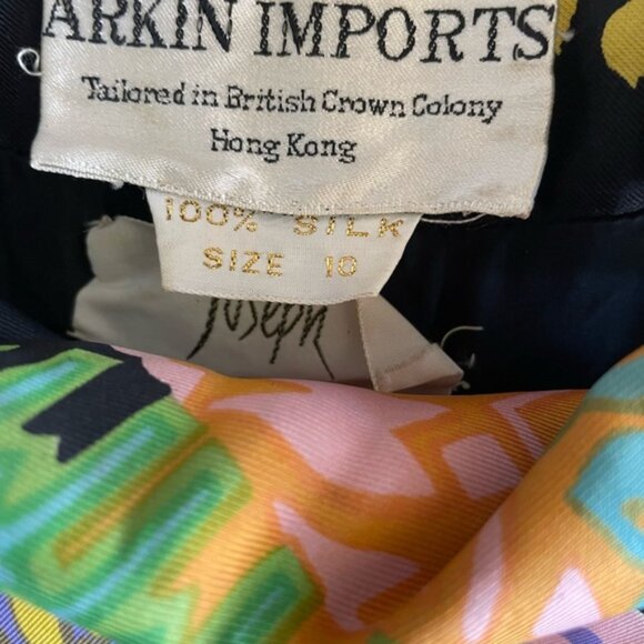 Arkin Imports British Crown Colony Hong Kong Silk Topper Coat Size 10 VTG - Picture 4 of 13